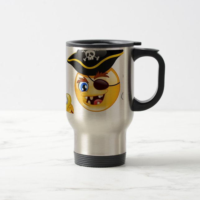 Pirat Emoji Reisebecher (Rechts)