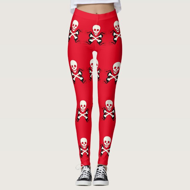 Pirat entbeint Schädel-Leggings Leggings (Vorderseite)