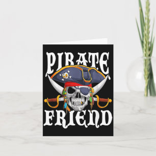 Pirat Freund Totenkopf Familie Halloween Karte
