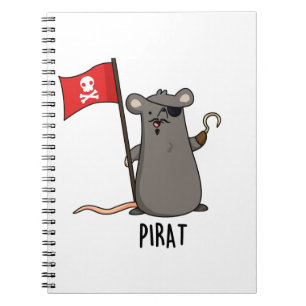 Pirat Funny Pirate Rat Pun Notizblock