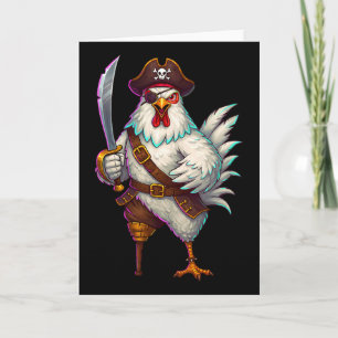 Pirat Huhn Lustiges Halloween-Kostüm für Männer Fr Karte