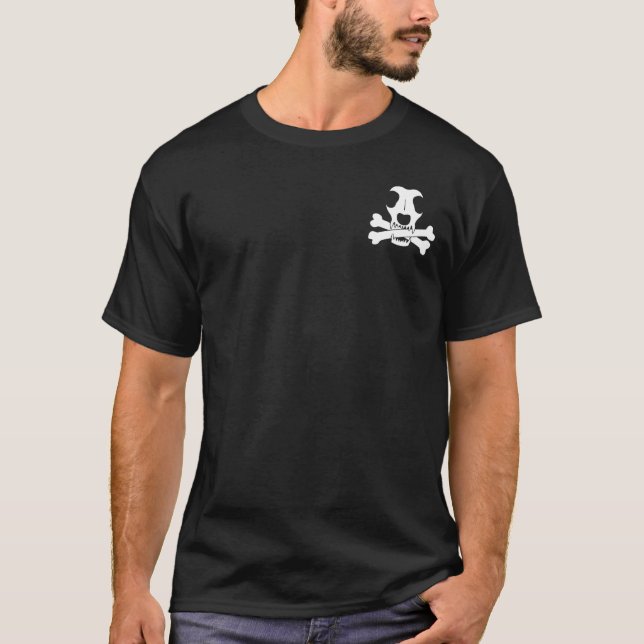 Pirat-Hund-Logo T-Shirt (Vorderseite)