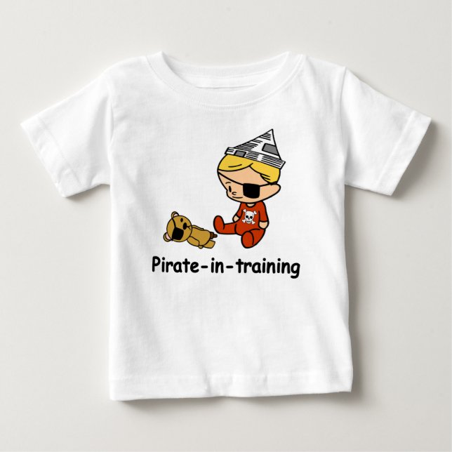 Pirat im Trainingsbaby-T - Shirt (Vorderseite)