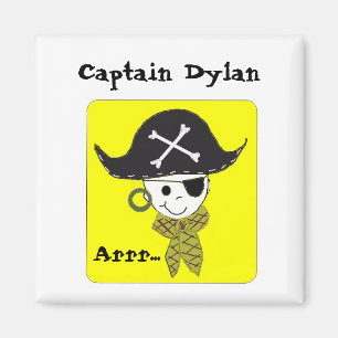 Pirat Kapitän Name Design Magnet