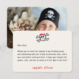 Pirat Kapitän Totenkopf Kinder Geburtstag Danke Ka Einladung