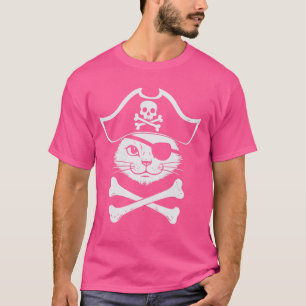 Pirat Katze Kreuzbein Katzenliebhaber Katzen Katze T-Shirt