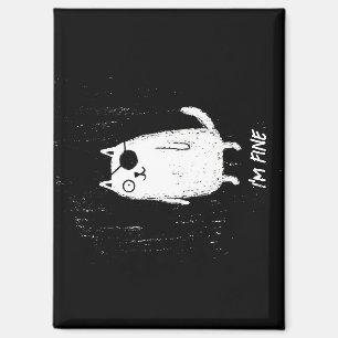 Pirat Katze – Minimale lustige Katzenkunst Magnet