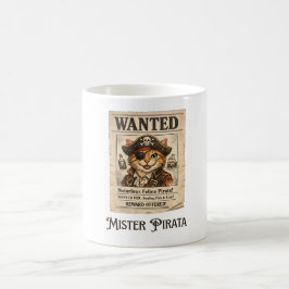 Pirat Katzen Steckbrief Gesucht Kaffeetasse