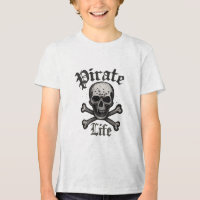 Pirat Leben Totenkopf & Kreuzknochen Grunge-Design