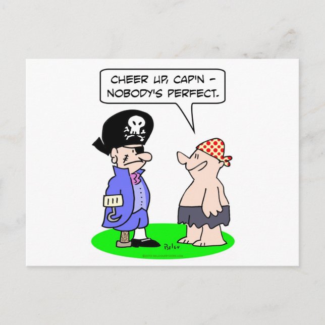Pirat Nadeln perfektes Augenpflaster mit Beinhaken Postkarte (Vorderseite)