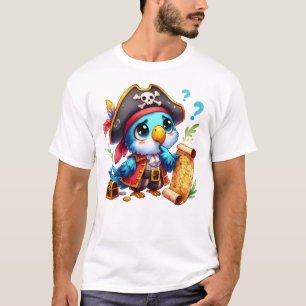 Pirat Papagei Süße Abenteuer Kunst T-Shirt