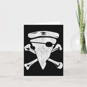 Pirat Pizza Totenkopf Kreuzknochen Lustiger Hallow Karte