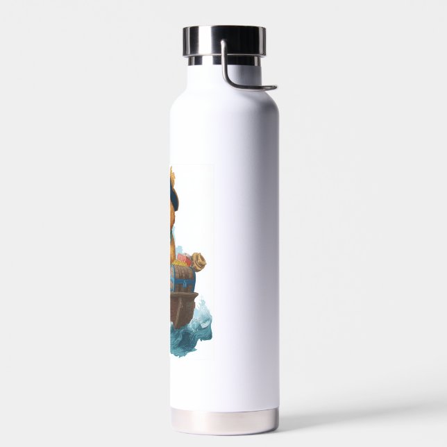 Pirat-Pudel � Lustiger Hund Trinkflasche (Links)
