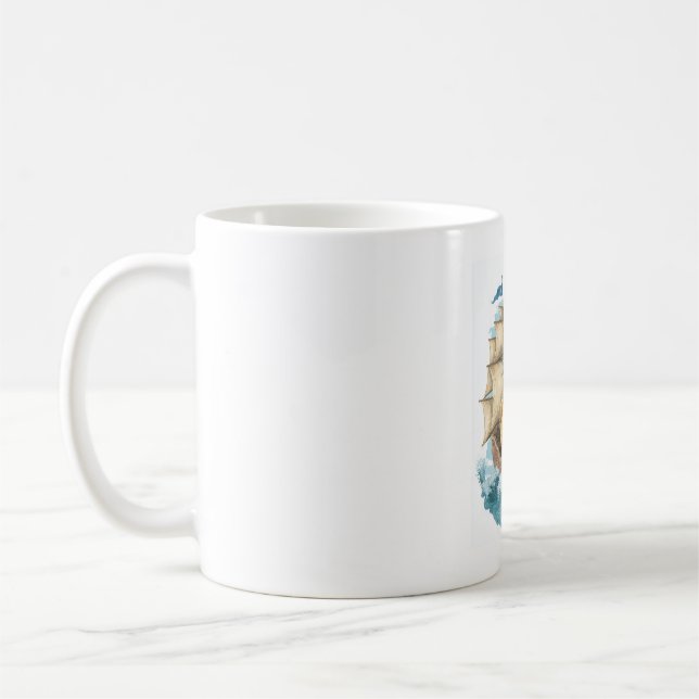 Pirat Pudel � Lustiger Seemann Kaffeetasse (Links)