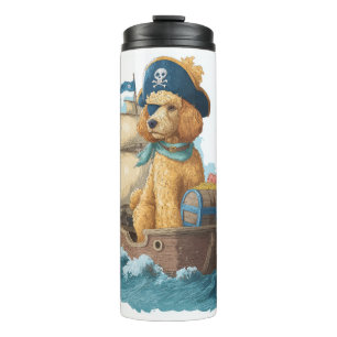 Pirat Pudel � Lustiger Sehund Thermosbecher