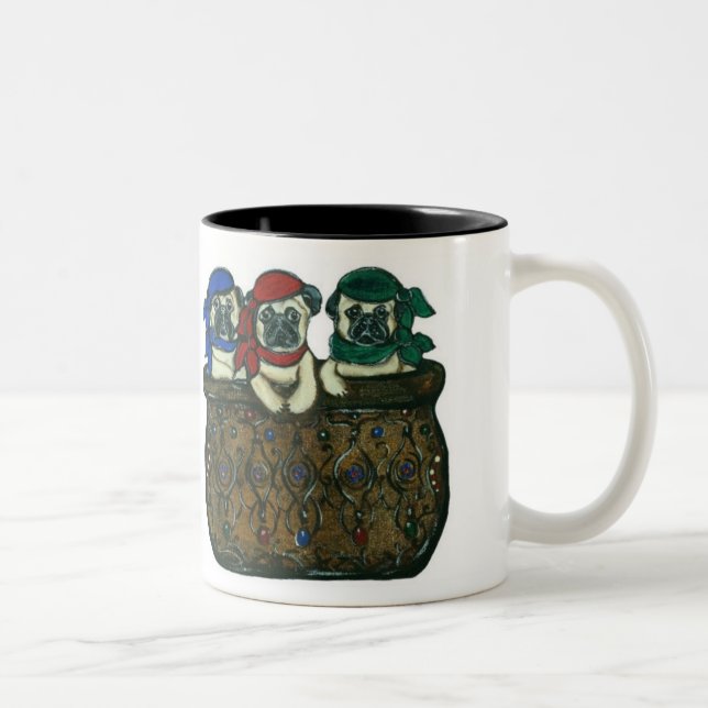 Pirat Pug Tasse (Rechts)