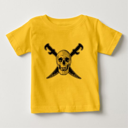 Pirat (Schädel) - Baby-feiner Jersey-T - Shirt