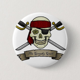 Pirat-Schädel-Knochen-lustig-Roger-Farbtonseite Button