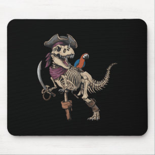 Pirat Skelett Dinosaurier T Rex lustiger Tyrannosa Mousepad