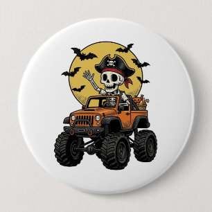 Pirat-Skelett-Monster-Truck-Halloween-Design_1 Button