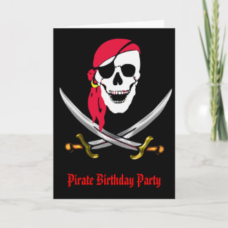 Pirat Skull & Swords Birthday Party Einladung
