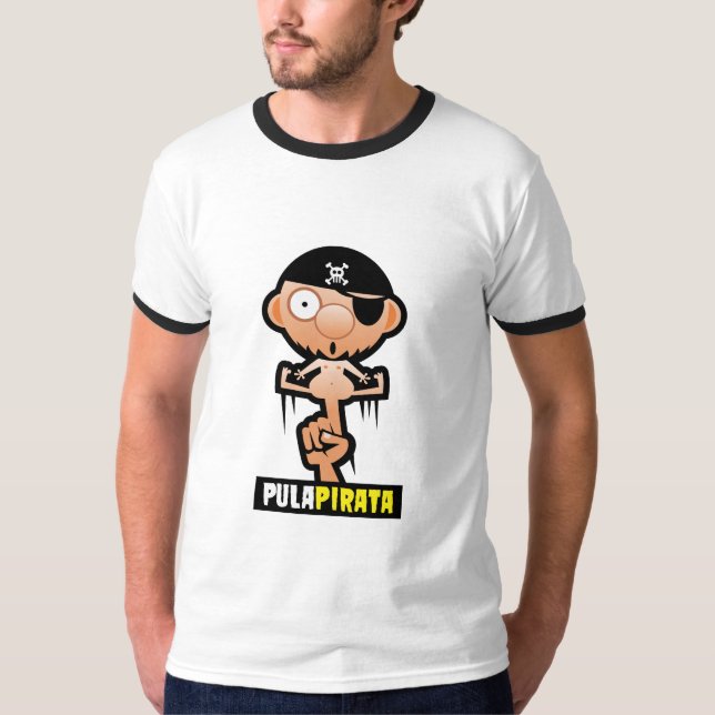 Pirat springt! T-Shirt (Vorderseite)