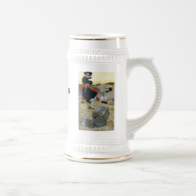 Pirat Stein Bierglas (Rechts)
