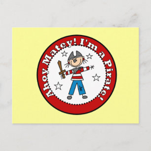 Pirat T-Shirts und Geschenke Postkarte