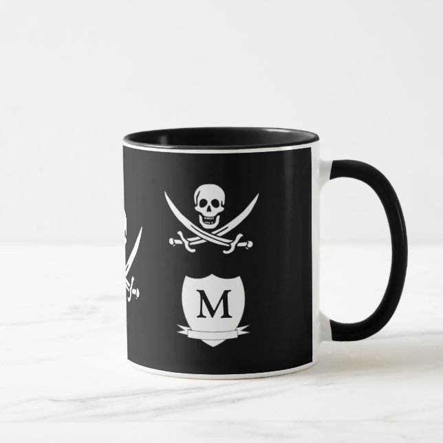 Pirat u. Monogramm Tasse (Rechts)