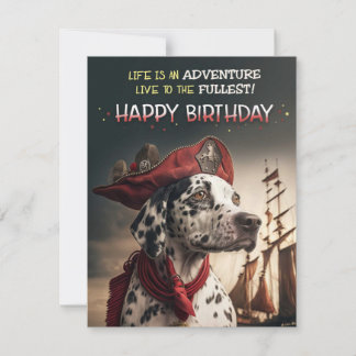 Pirate Adventure Dalmatie Carte d'anniversaire