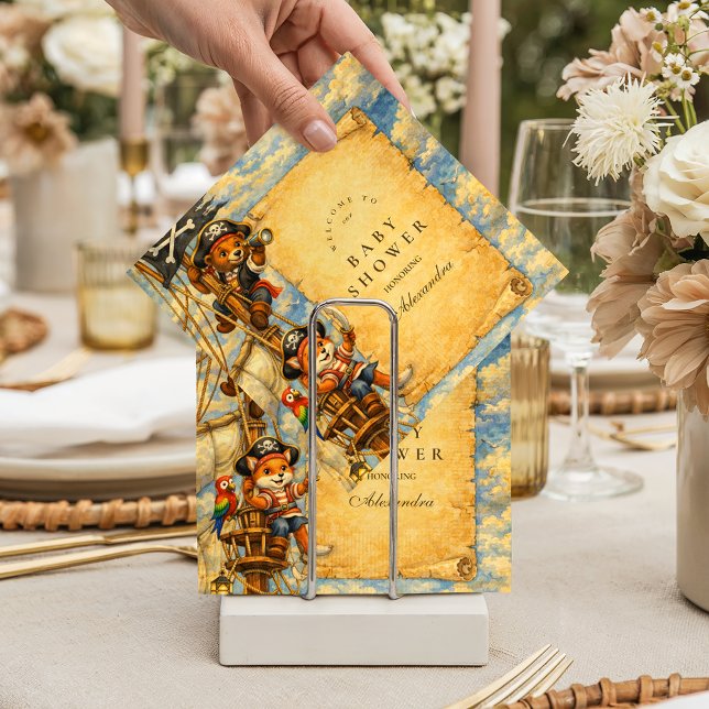 Pirate Adventure Storybook Baby Shower Serviette (Von Creator hochgeladen)