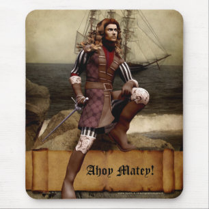 Pirate - Ahoy Matey - Anpassbare Mousepad