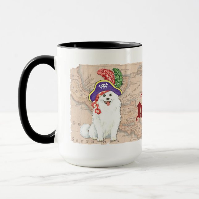 Pirate American Eskimo Dog Tasse (Links)