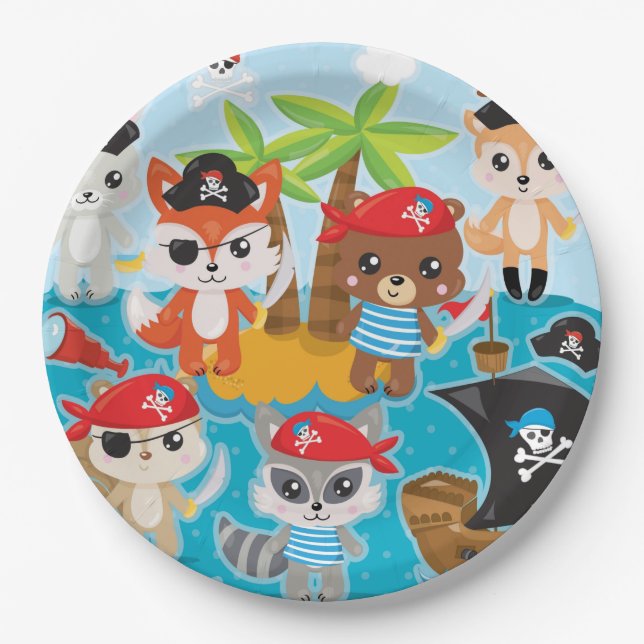 Pirate Animal Crew Pappteller (Vorderseite)