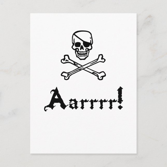 Pirate Arrrr Postkarte (Vorderseite)