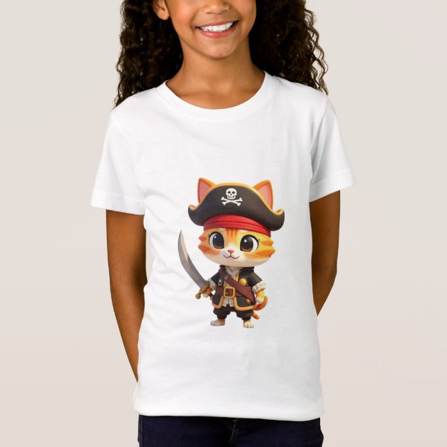 Pirate Baby Cat T-Shirt (Vorderseite)