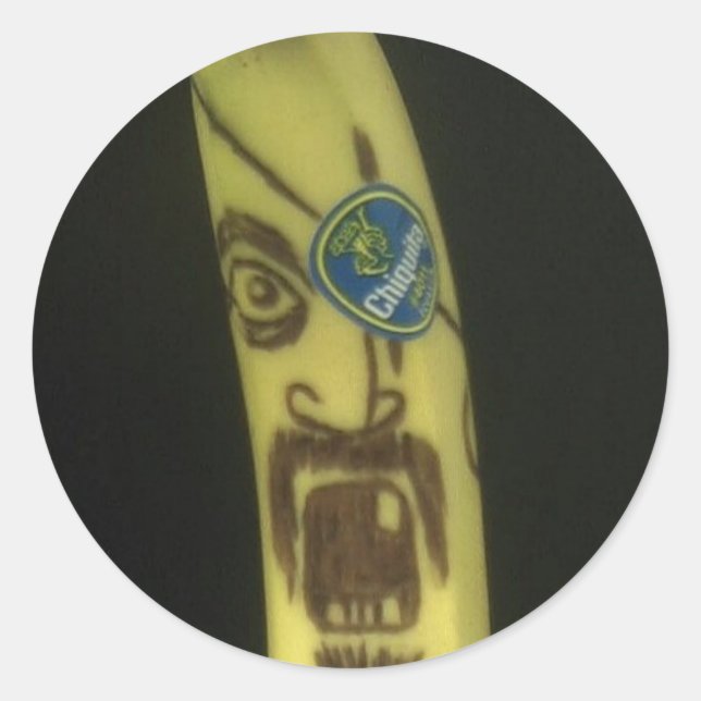 Pirate Banana Runder Aufkleber (Vorderseite)