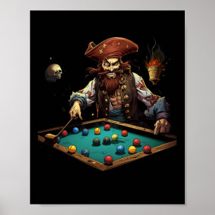 Pirate Billiards Pool Player Buccanesport 1 Poster