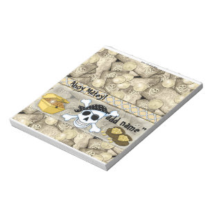 Pirate Birthday Candy Bar Wrapper Gastgeschenk Notizblock