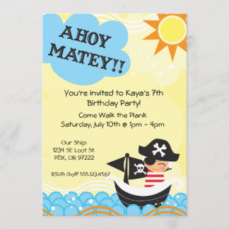 Pirate Birthday Einladung