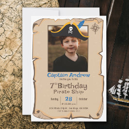 Pirate Birthday | Foto Einladung zum Geburtstag