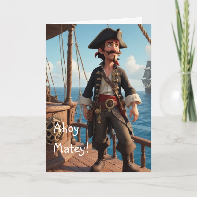 Pirate Birthday Karte (Vorderseite)