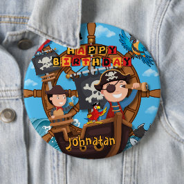 Pirate Birthday Party Button