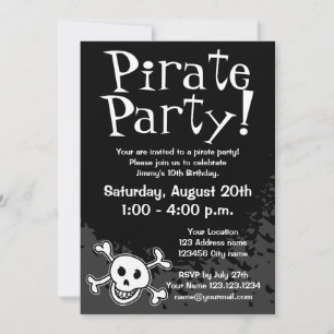 Pirate Birthday Party Einladungen für Kinder