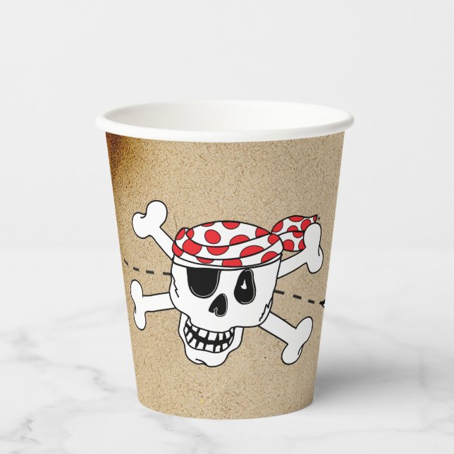 Pirate Birthday Party Pappbecher (Vorderseite)