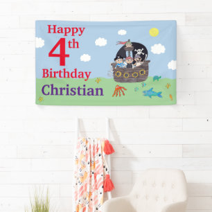 Pirate Birthday personalisierter Banner