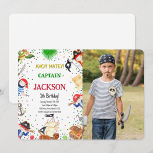Pirate Birthday Photo Invitation
