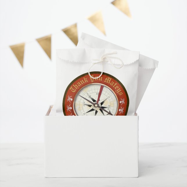 Pirate Birthday Piratenflagge Compass Geschenktütchen (Party)