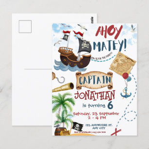 Pirate Birthday Postkarte