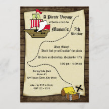 Pirate Birthday Voyage Map